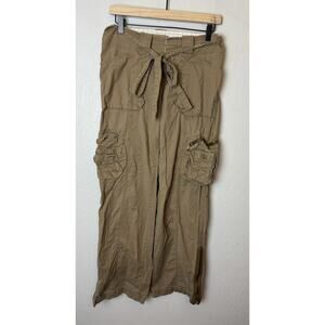 Vintage Y2K Hollister Low-Rise Grunge Utility Cargo Brown Pants Juniors Size 1